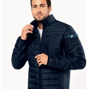 Chaqueta bimaterial hombre